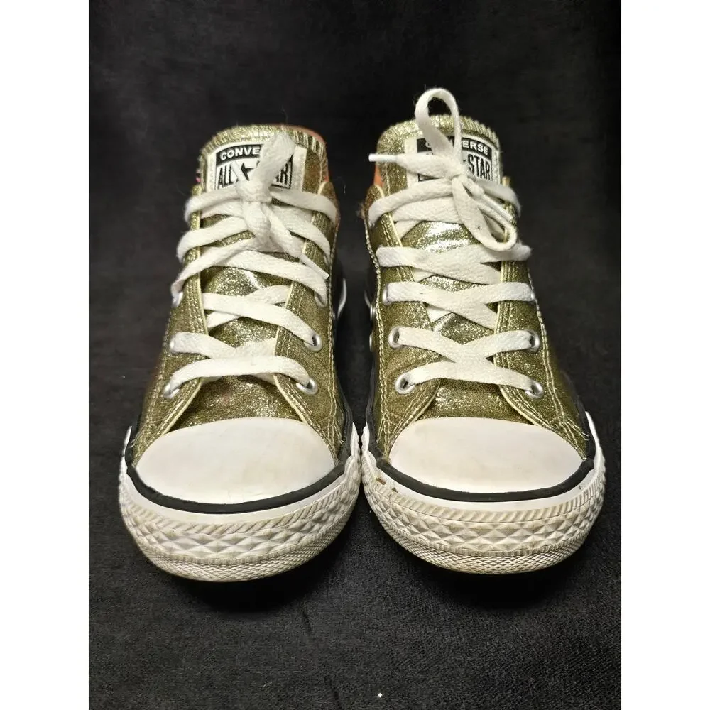 Converse Chuck Taylor Glittery Gold All Star Low Top Sneaker Lace Up Tennis Shoe